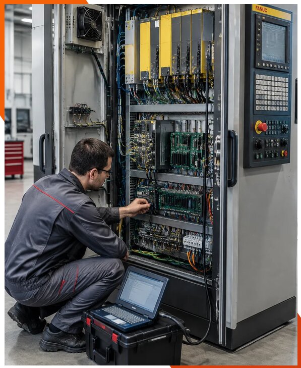 Ремонт систем ЧПУ FANUC промышленных станков в Керчи